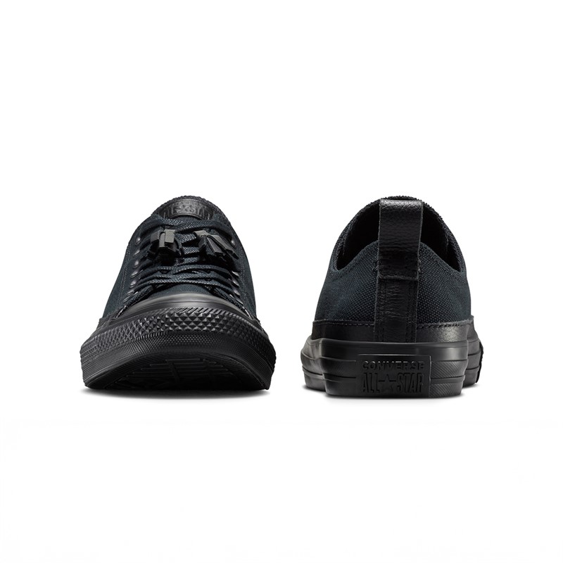 Converse Chuck Taylor All Star Ox Crafted Canvas And Leather Trainers Black/Black/Black