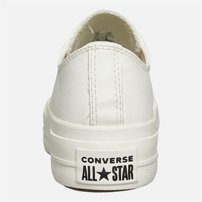 Converse Womens Chuck Taylor All Star Lift Platform Ox Mono Trainers Vintage White/Vintage White