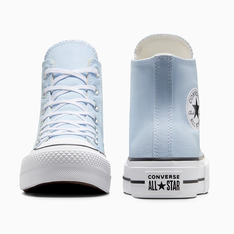 Converse Womens Chuck Taylor All Star Lift Platform Hi Trainers Blue Supermoon/Natural Ivory