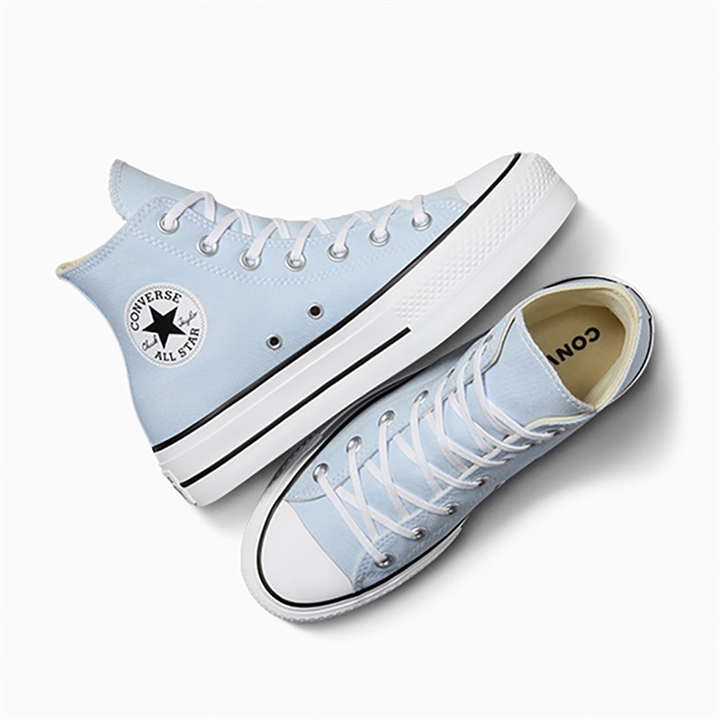 Converse Womens Chuck Taylor All Star Lift Platform Hi Trainers Blue Supermoon/Natural Ivory