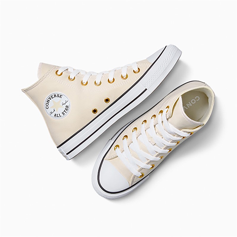 Converse Chuck Taylor All Star Ox Peached Canvas Trainers Light Dune/White/Gold
