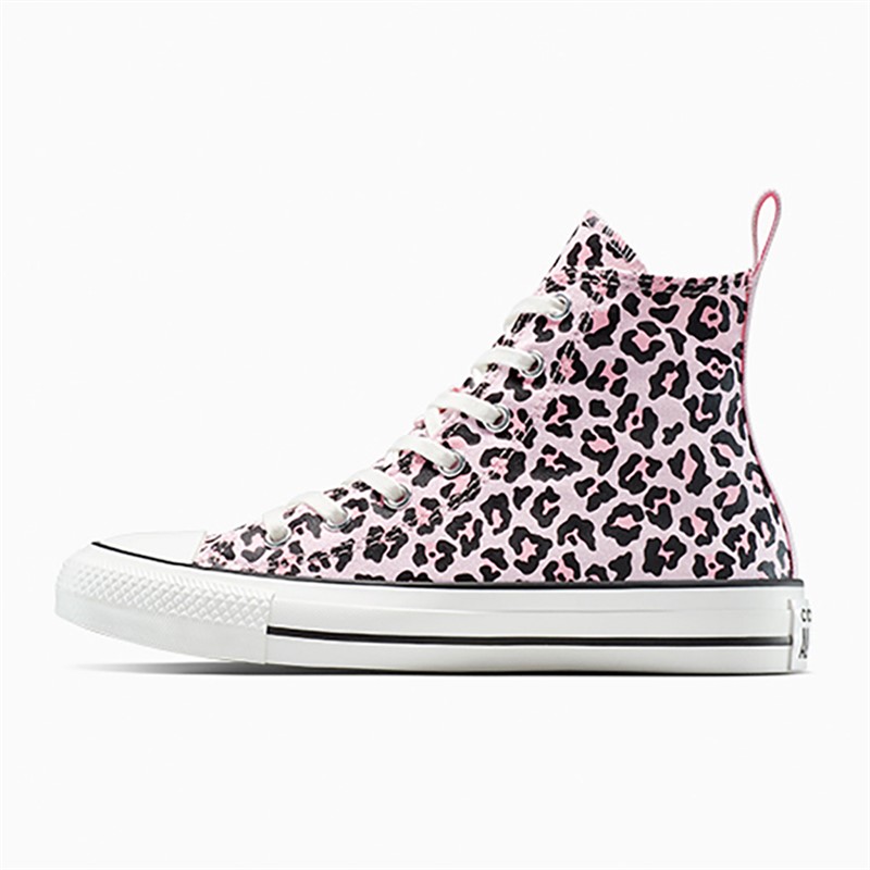 Converse Junior Girls Chuck Taylor All Star Hi Leopard Trainers Sugar Berry/Egret/Sugar Berry