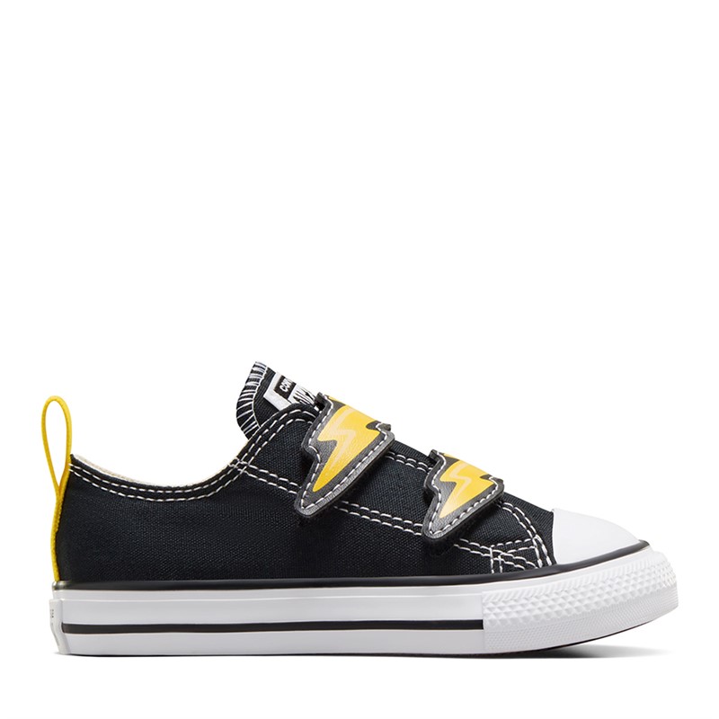 Converse Infant Boys Chuck Taylor All Star Ox Electric Bolt Easy On Trainers Black/Golden Wren