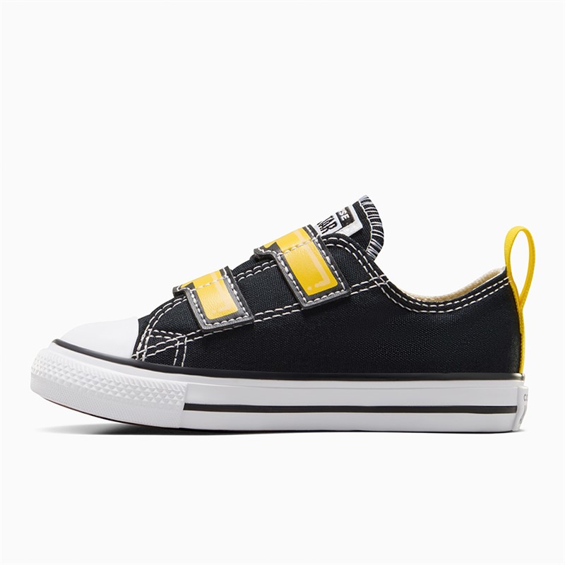 Converse Infant Boys Chuck Taylor All Star Ox Electric Bolt Easy On Trainers Black/Golden Wren