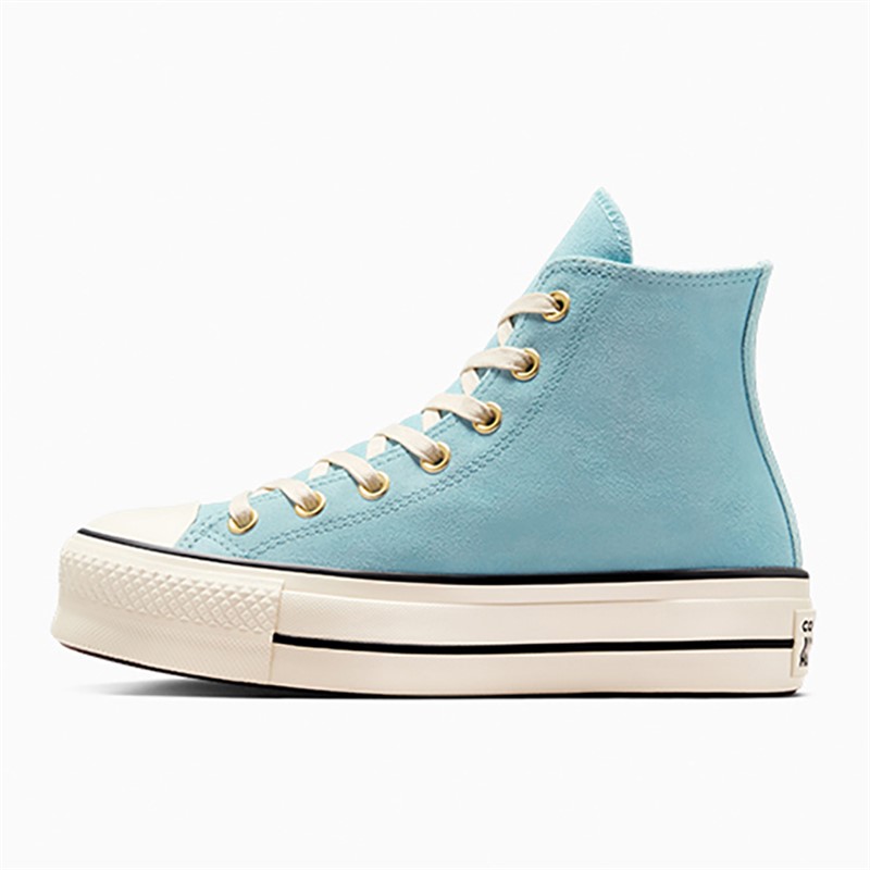 Converse Womens Chuck Taylor All Star Lift Platform Hi Suede Trainers Vernal Pool/Natural Ivory