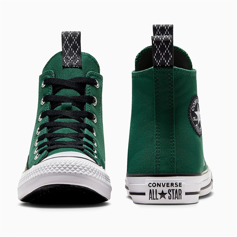 Converse Junior Chuck Taylor All Star Sporty Hi Trainers Green Envy/Black/White