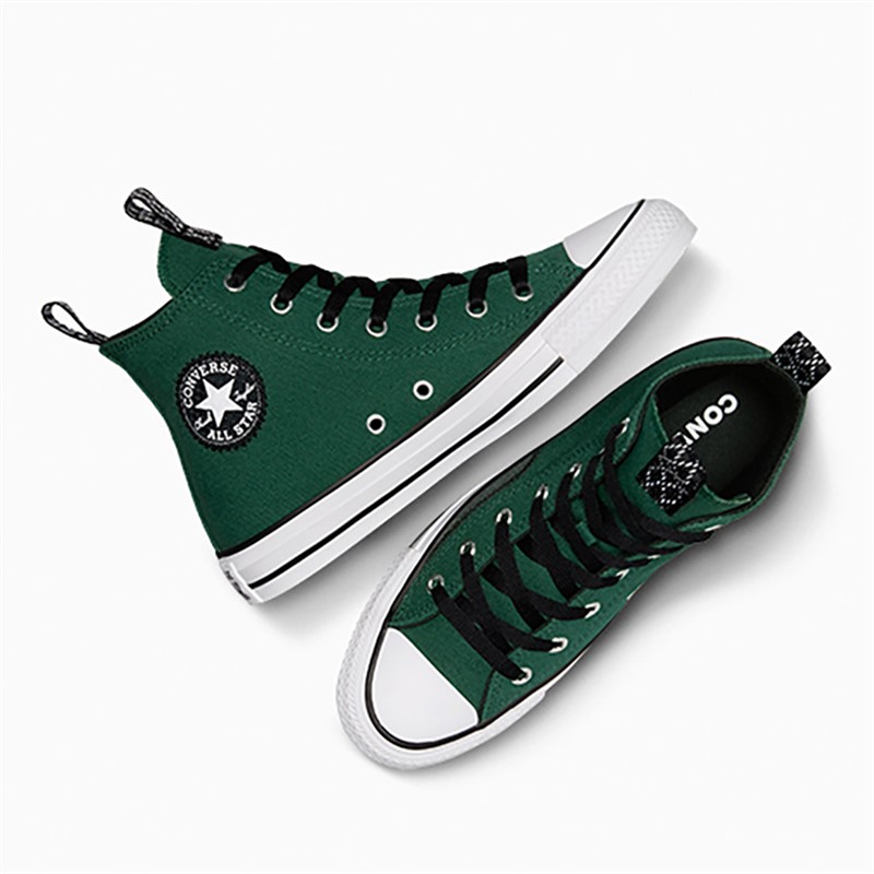 Converse Junior Chuck Taylor All Star Sporty Hi Trainers Green Envy/Black/White