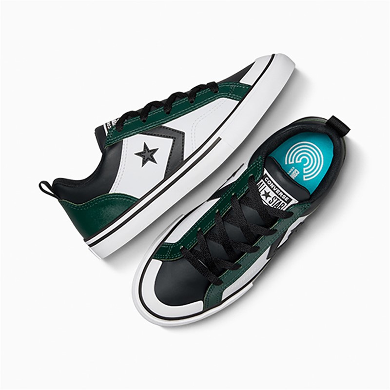 Converse Junior Pro Blaze Trainers Green Envy/Black/White