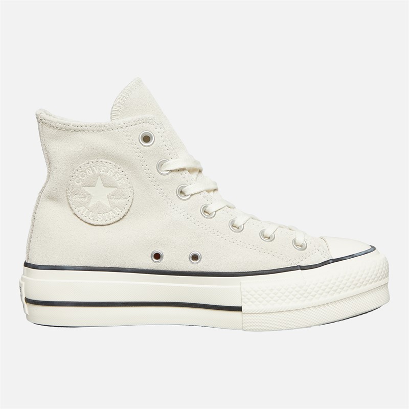 Converse Womens Chuck Taylor All Star Lift Platform Hi Lined Trainers Egret/Black/Egret
