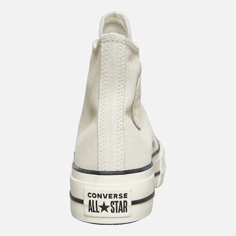 Converse Womens Chuck Taylor All Star Lift Platform Hi Lined Trainers Egret/Black/Egret