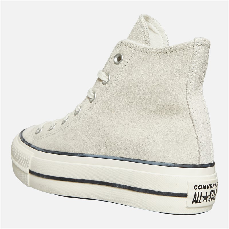 Converse Womens Chuck Taylor All Star Lift Platform Hi Lined Trainers Egret/Black/Egret