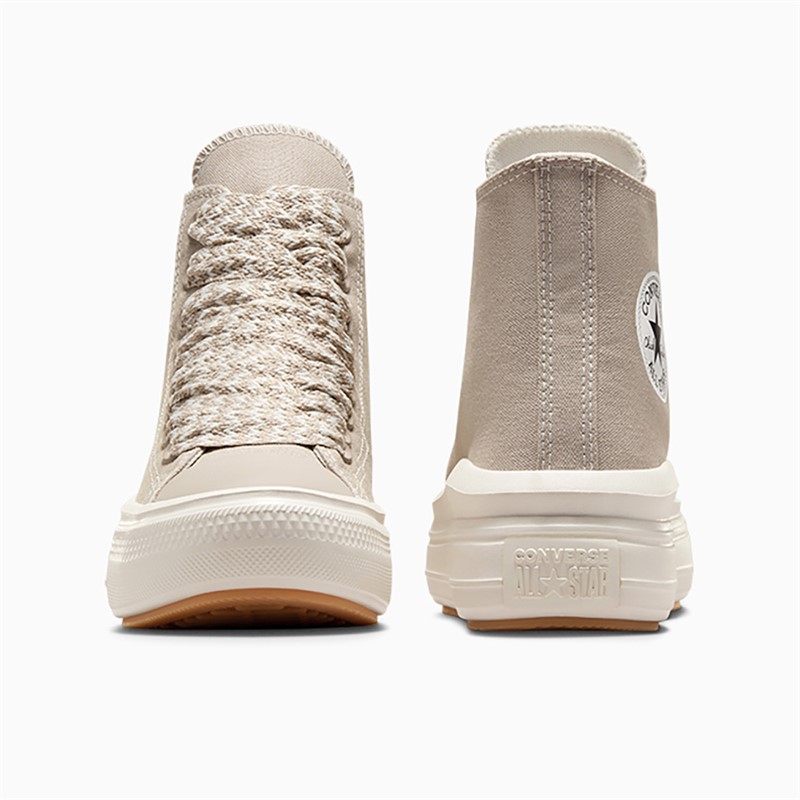 Converse Womens Chuck Taylor All Star Move Hi Canvas Trainers Papyrus/Vintage White/Egret