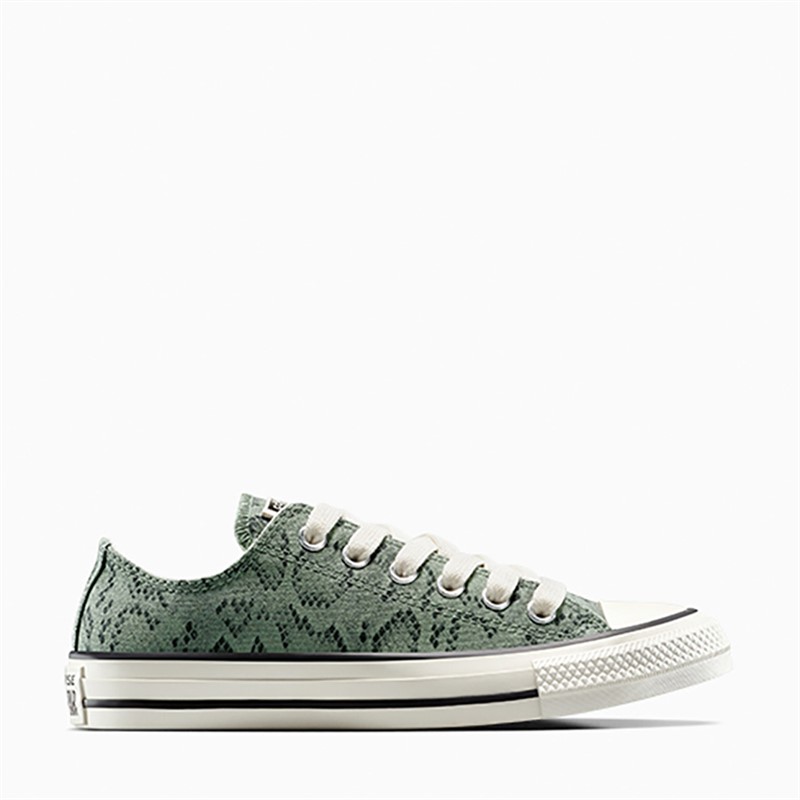 Converse Chuck Taylor All Star Ox Snakeskin Print Trainers Foothill Green/Egret/Black