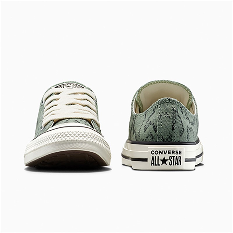 Converse Chuck Taylor All Star Ox Snakeskin Print Trainers Foothill Green/Egret/Black