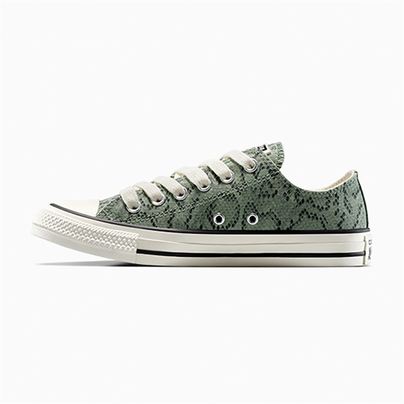 Converse Chuck Taylor All Star Ox Snakeskin Print Trainers Foothill Green/Egret/Black