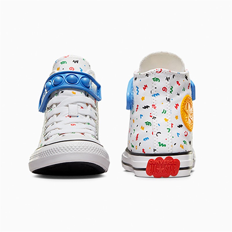 Converse Kids Chuck Taylor All Star Hi Easy On Doodles Trainers White/Blue Slushy/White
