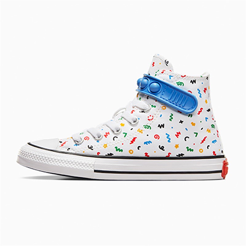 Converse Kids Chuck Taylor All Star Hi Easy On Doodles Trainers White/Blue Slushy/White