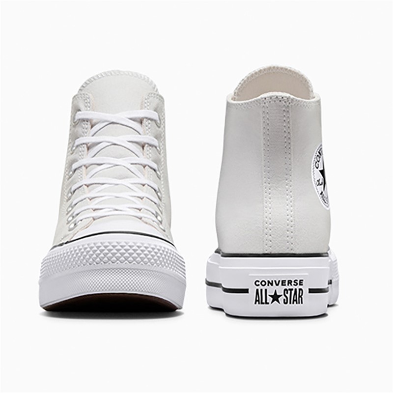 Converse Womens Chuck Taylor All Star Lift Platform Hi Canvas Trainers Barely Grey/White/Black