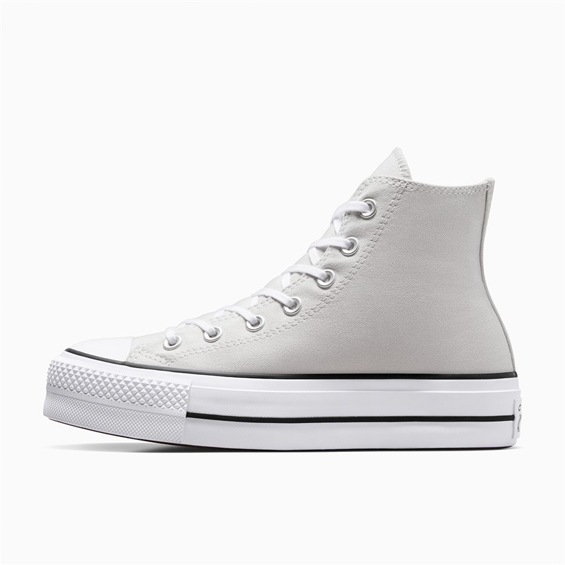 Converse Womens Chuck Taylor All Star Lift Platform Hi Canvas Trainers Barely Grey/White/Black