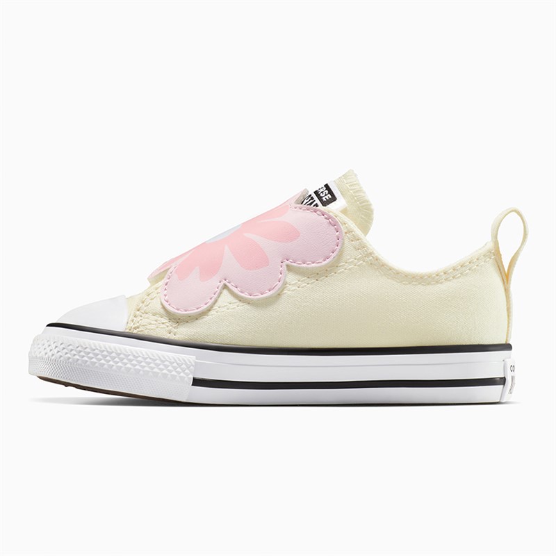 Converse Infant Girls Chuck Taylor All Star Ox Floral Easy On Trainers Egret/Light Jellyfish Jitter