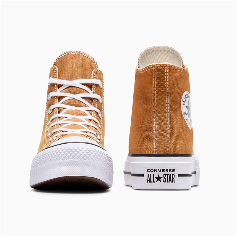 Converse Womens Chuck Taylor All Star Lift Platform Hi Canvas Trainers Gingersnap/White/Black