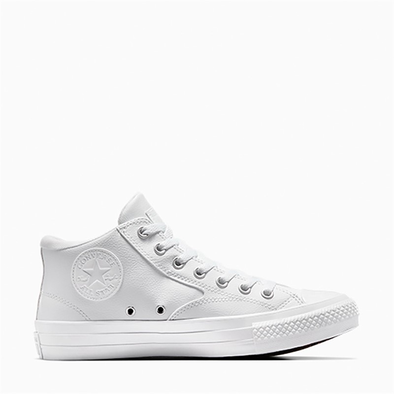 Converse Chuck Taylor All Star Malden Street Mid Faux Leather Trainers White/White/White