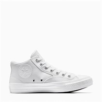 Converse Chuck Taylor All Star Malden Street Mid Faux Leather Trainers White/White/White