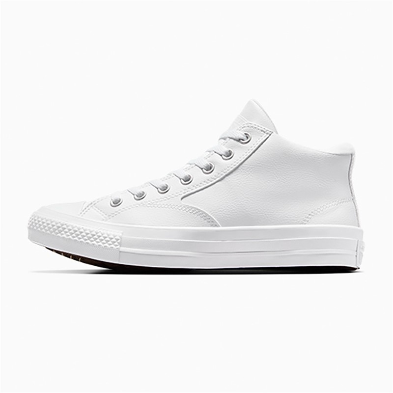 Converse Chuck Taylor All Star Malden Street Mid Faux Leather Trainers White/White/White