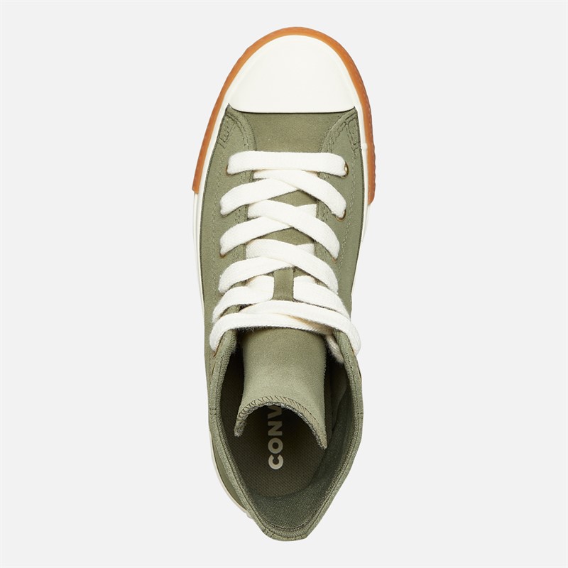 Converse Junior Chuck Taylor All Star Lift Platform Hi Trainers Utility/Egret/Gum Honey