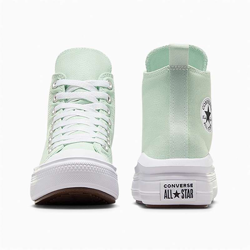 Converse Junior Chuck Taylor All Star Move Hi Trainers Sticky Aloe/White/Black