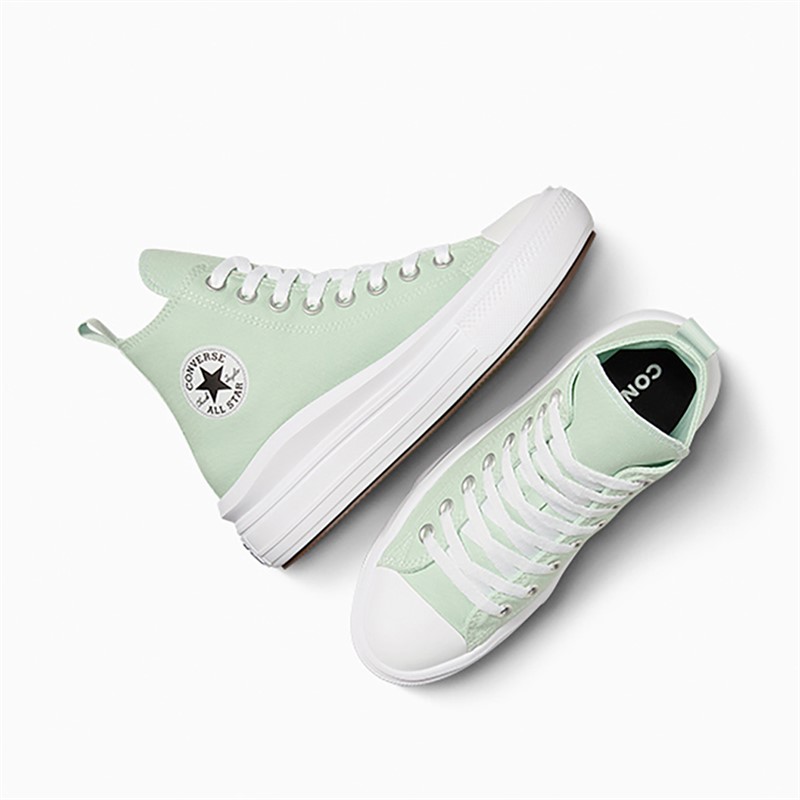 Converse Junior Chuck Taylor All Star Move Hi Trainers Sticky Aloe/White/Black