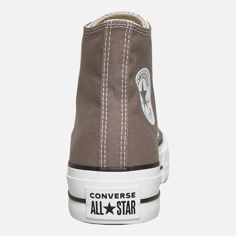 Converse Womens Chuck Taylor All Star Lift Platform Hi Canvas Trainers Pure Pumice/White/Black