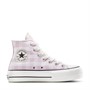 Converse Womens Chuck Taylor All Star Lift Platform Hi Gingham Trainers Vintage White/Summit Pink