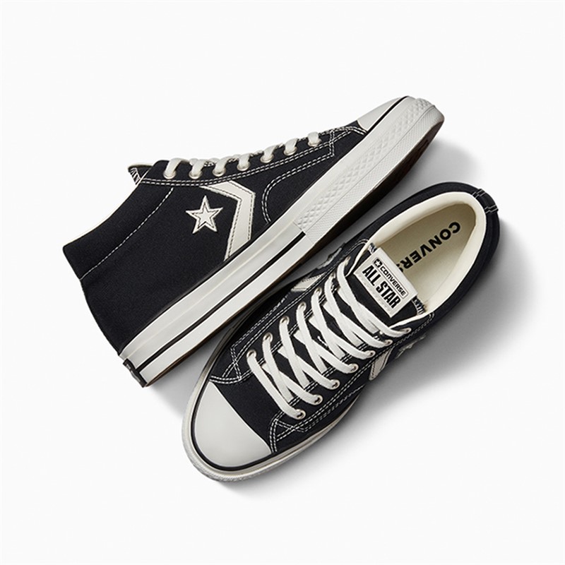 Converse Star Player 76 Mid Trainers Black/Vintage White/Egret