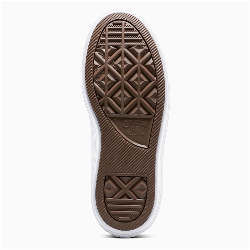 Converse Junior Chuck Taylor All Star Move Hi Trainers Coastal Dune/White