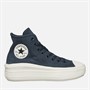 Converse Womens Chuck Taylor All Star Move Hi Colorful Suede Trainers Shadow Woods/Egret/Black