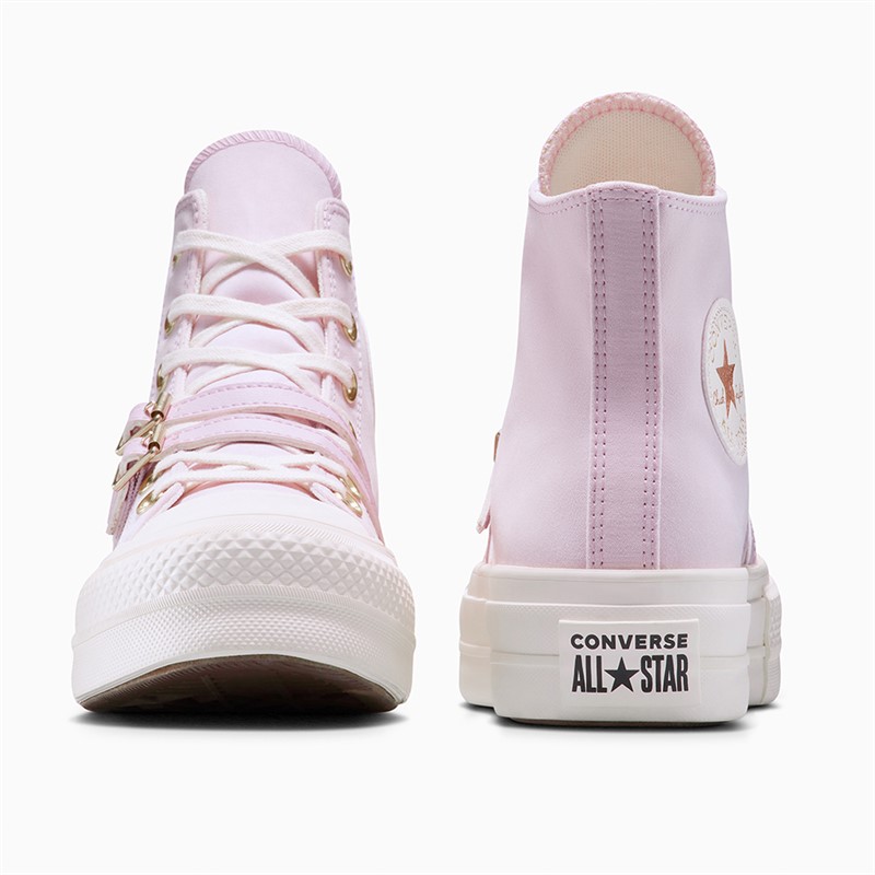 Converse Womens Chuck Taylor All Star Lift Platform Hi Buckle Trainers Summit Pink/Egret/Black