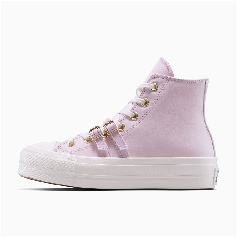 Converse Womens Chuck Taylor All Star Lift Platform Hi Buckle Trainers Summit Pink/Egret/Black
