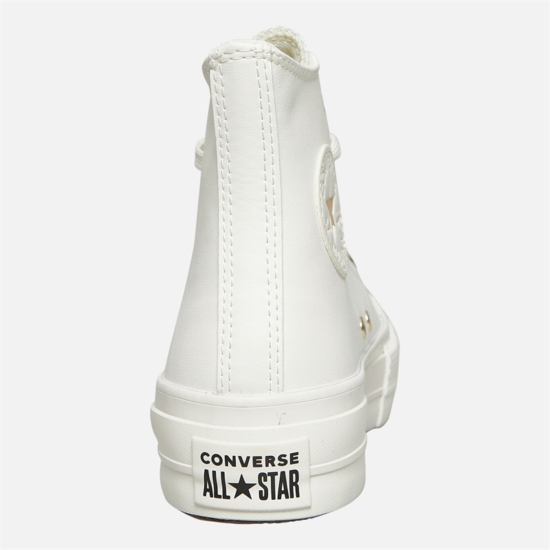 Converse Womens Chuck Taylor All Star Lift Platform Hi Mono Trainers Vintage White/Egret/Gold