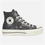 Converse Womens Chuck Taylor All Star Lift Platform Hi Glitter Trainers Into The Void/Egret/Black