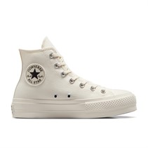 Converse Womens Chuck Taylor All Star Lift Platform Hi Pearls And Studs Trainers Egret/Egret/Black