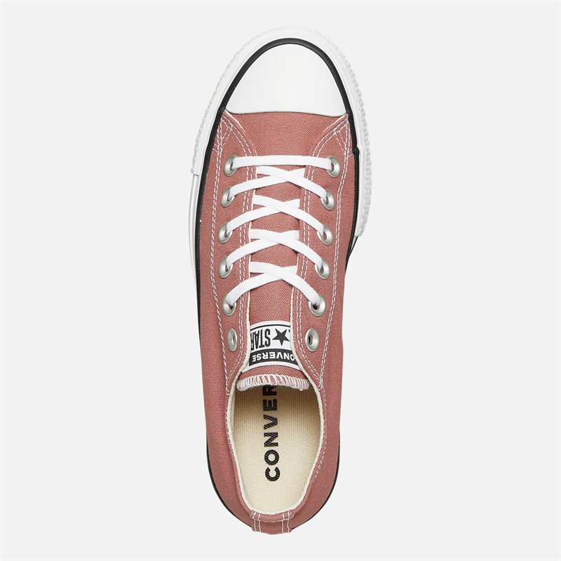 Converse Womens Chuck Taylor All Star Lift Platform Ox Trainers Light Saddle/Natural Ivory