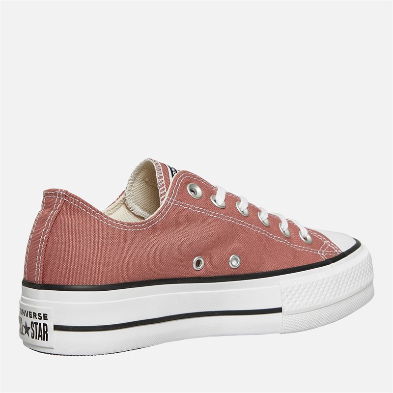 Converse Womens Chuck Taylor All Star Lift Platform Ox Trainers Light Saddle/Natural Ivory