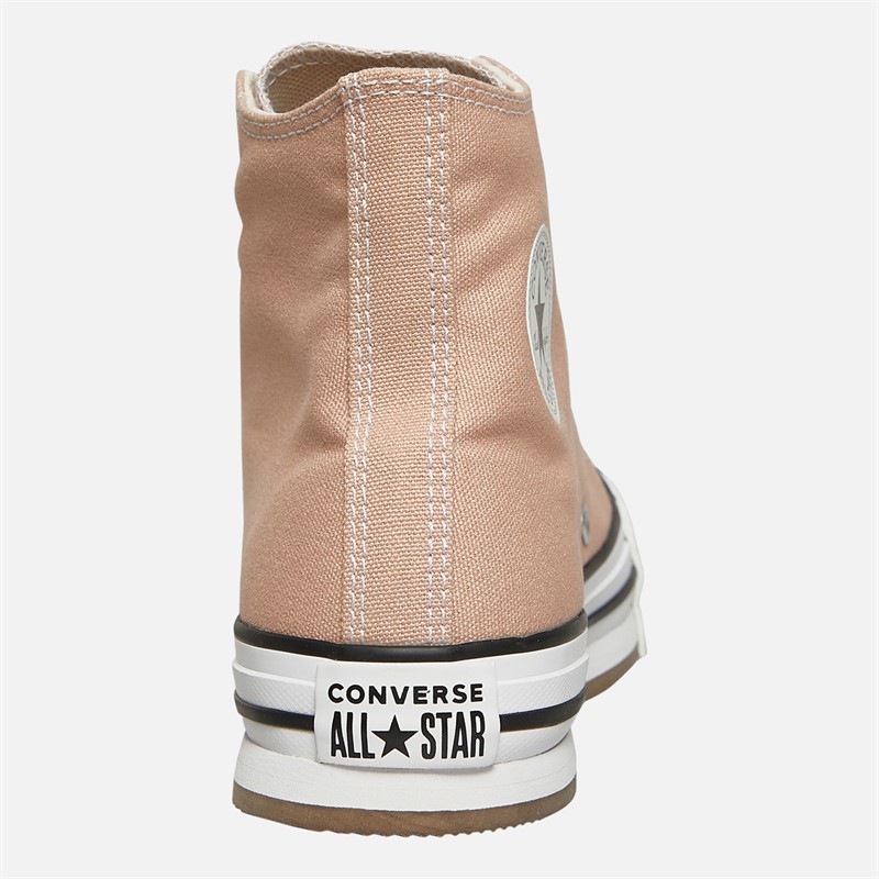 Converse Junior Girls Chuck Taylor All Star Lift Platform Hi Trainers Dusty Cinder/White