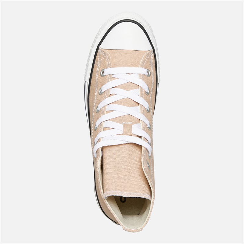 Converse Junior Girls Chuck Taylor All Star Lift Platform Hi Trainers Dusty Cinder/White