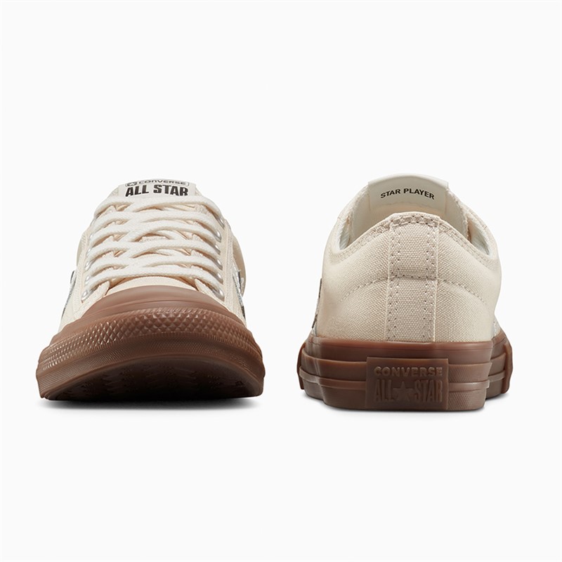 Converse Junior Star Player 76 Ox Gum Rubber Trainers Light Dune/Vintage White/Gum
