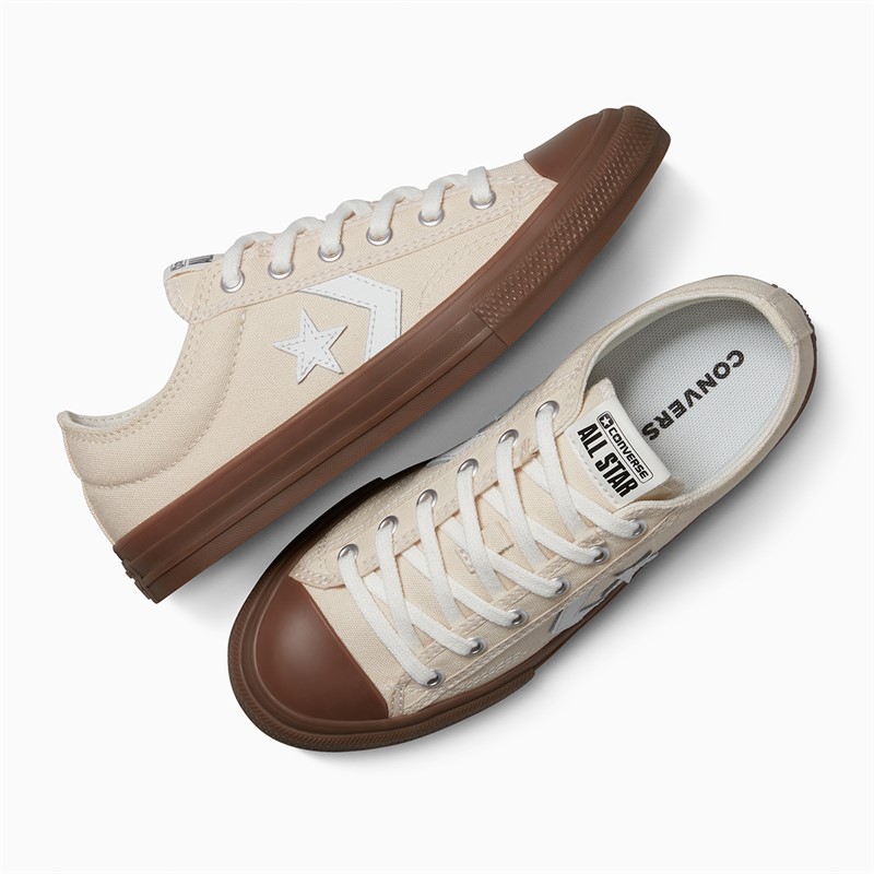 Converse Junior Star Player 76 Ox Gum Rubber Trainers Light Dune/Vintage White/Gum