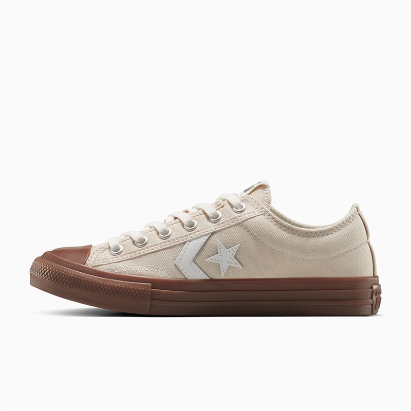 Converse Junior Star Player 76 Ox Gum Rubber Trainers Light Dune/Vintage White/Gum