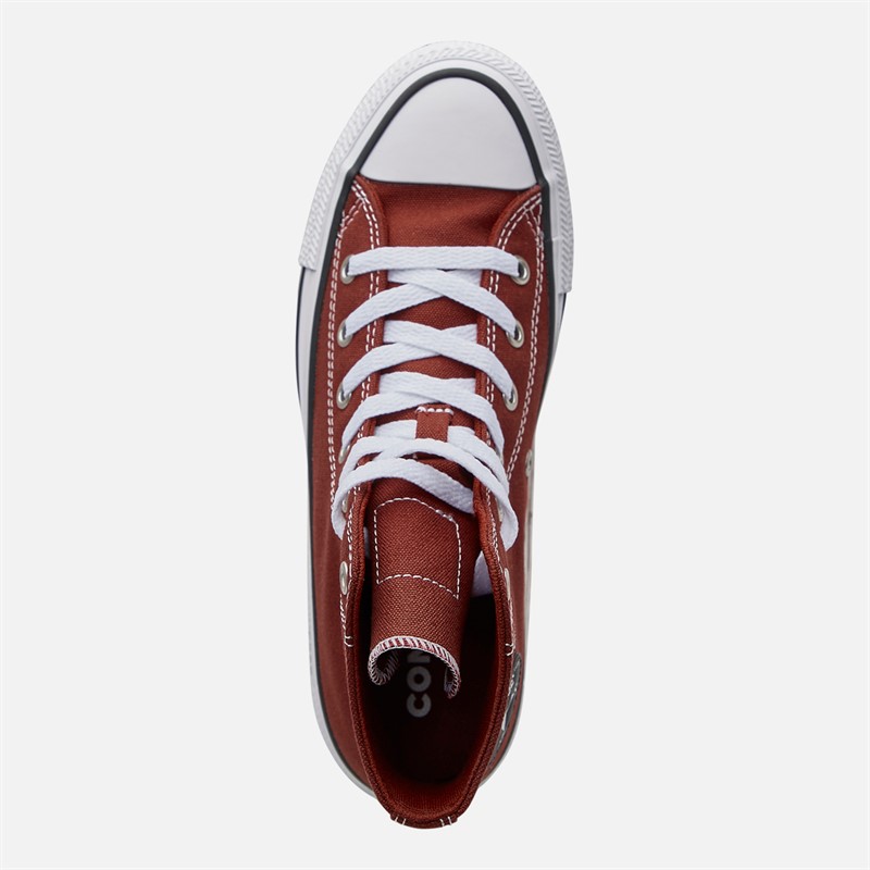 Converse Junior Chuck Taylor All Star Hi Double Play Trainers Rottin Apple/White/Black