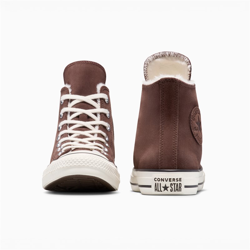 Converse Womens Chuck Taylor All Star Hi Cozy Suede Trainers Totally Fudged/Egret/Black